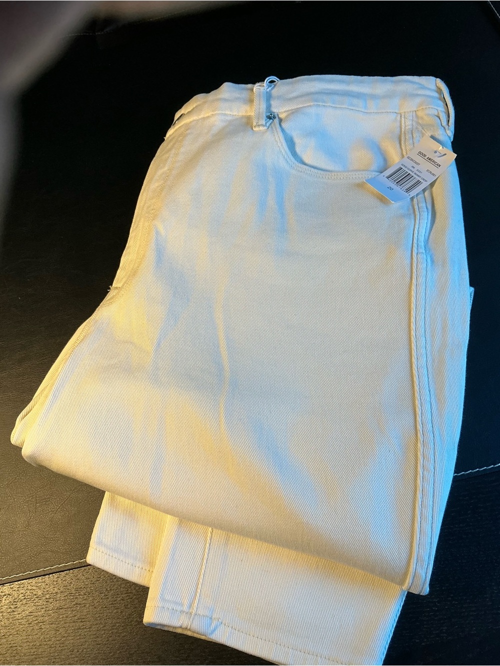 Good American “Good Curve” cream jeans
